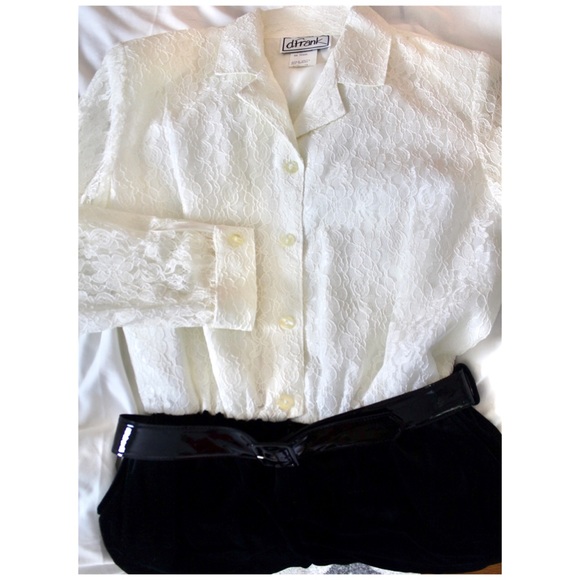 Vintage 80s Lace Velvet Jumpsuit d. Frank NWT Size Large - Picture 3 of 9